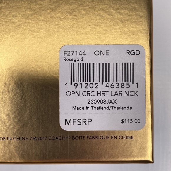 𝅺coach Open Circle Heart Jewelry Set - Picture 9 of 9